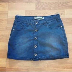Button up jean skirt
